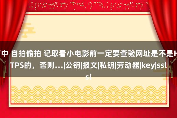 高中 自拍偷拍 记取看小电影前一定要查验网址是不是HTTPS的，否则…|公钥|报文|私钥|劳动器|key|ssl